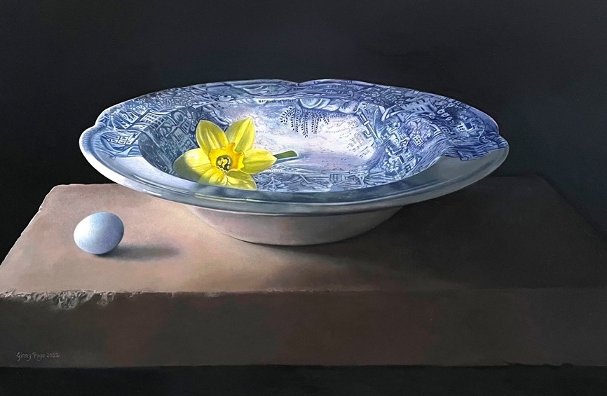 Bliss of Solitude, 2022 – Still life oil painting on panel, 32 x 42 cm – Ginny Page